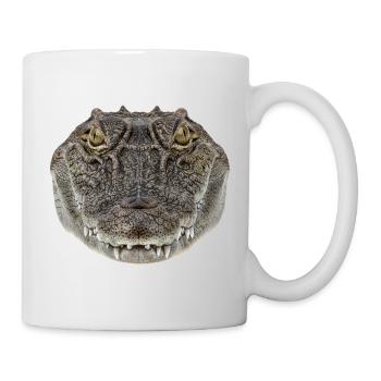 Crocodile Portrait Detail Wildlife Design - Mug - white - Right