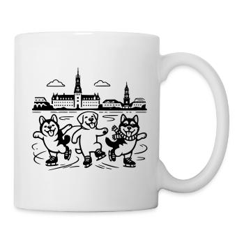 Schlittschuh Mimalistisch Line Art - Mug - white - Right