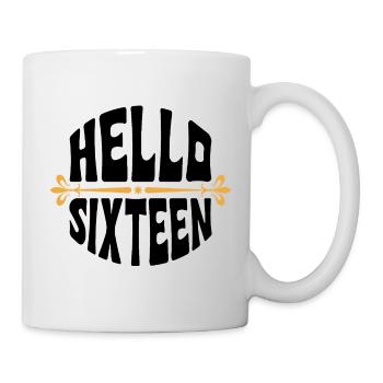 Bonjour seize ans 16 ans Designer - Mug blanc - blanc - Droite