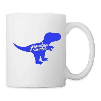 Grandpasaurus T-Rex Silhouette Dinosaure Papa - Mug blanc - blanc - Droite