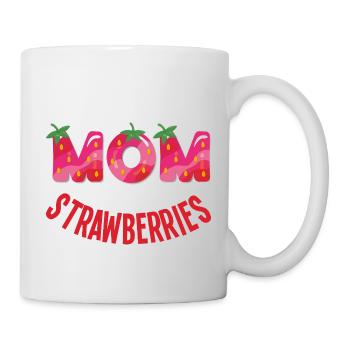 Just a mom who loves strawberries - Mug - white - Right