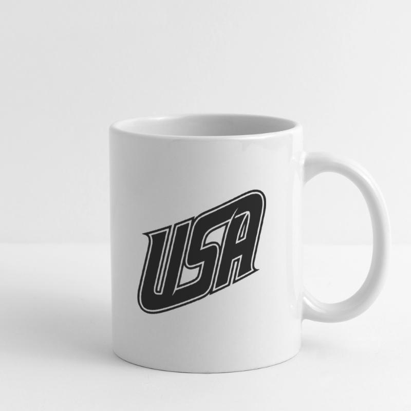 Logo USA - variable de couleur Mug blanc