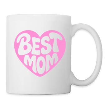 Beste Mama Herzdesign - Tasse - Weiß - Rechts
