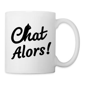 Dann Katze! - Tasse - Weiß - Rechts