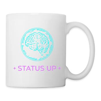 Status Up Brain Gehirn Level Up AI - Mug - white - Right