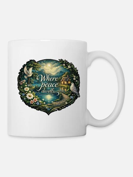 Wo Frieden wohnt - Tasse - Weiß