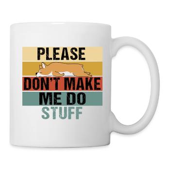 Funny Sleeping Corgi Lazy Dog Lover Design - Mug - white - Right