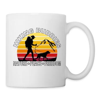 Compagnons de randonnée - Nature, paix, liberté, liberté - Mug blanc - blanc - Droite