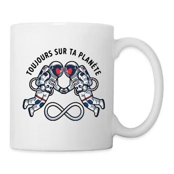 Cosmic Lovers: Astronaut Hearts - Mug blanc - blanc - Droite
