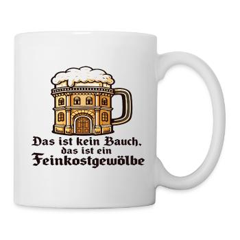Bierkrug Bauwerk Humor - Tasse - Weiß - Rechts