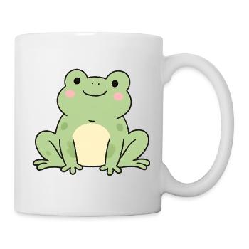 Cuddly Frog Green Charm Toad Frog Design - Mug - white - Right