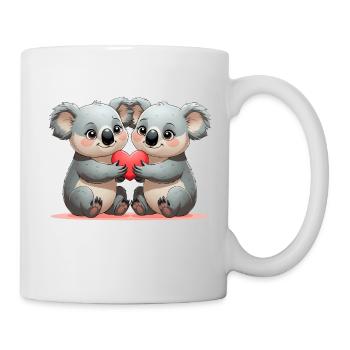 Koalas mit Herz: Freundschaft - Tasse - Weiß - Rechts