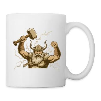 Légende viking viking marin Odin Raven Fighter - Mug blanc - blanc - Droite