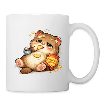Keksliebende Katze - Tasse - Weiß - Rechts