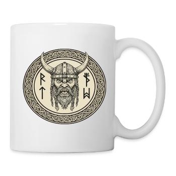 Légende viking viking marin Odin Raven Fighter - Mug blanc - blanc - Droite