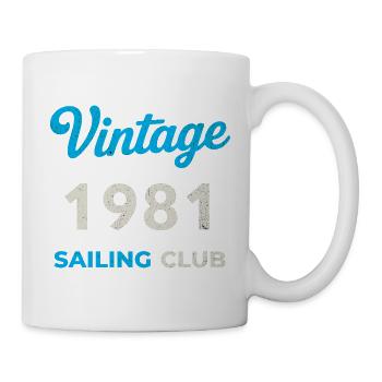 Vintage 1981 – Sailing Club Retro Birth Year - Mug - white - Right