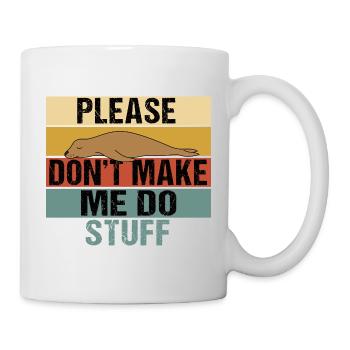 Please Don’t Make Me Do Stuff Sea Lion Retro - Mug - white - Right