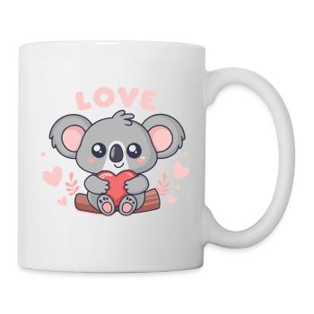 Koala Coeur Doux Love - Mug blanc - blanc - Droite