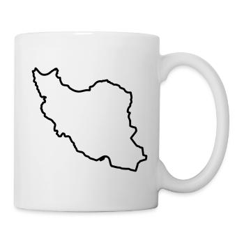 Iran Map Silhouette Persia - Mug - white - Right