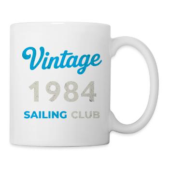 Millésime 1984 – Année de naissance rétro du Yachting Club - Mug blanc - blanc - Droite