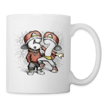 Number Duo Street Style Dancing Six Seven 67 - Mug - white - Right