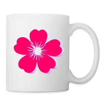 Vivid Pink Flower Bloom - Mug - white - Right