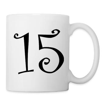 15. 15 YEARS. 15th ANNIVERSARY. 15 YEAR ANNIVERSARY. - Mug - white - Right
