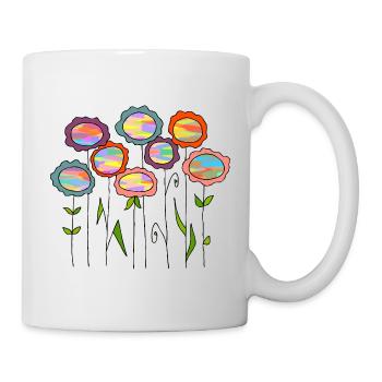 Fleur - Mug blanc - blanc - Droite