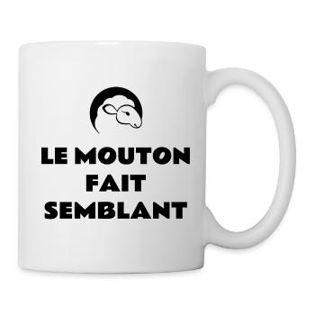 Das Schaf tut so, als ob - Tasse - Weiß - Rechts