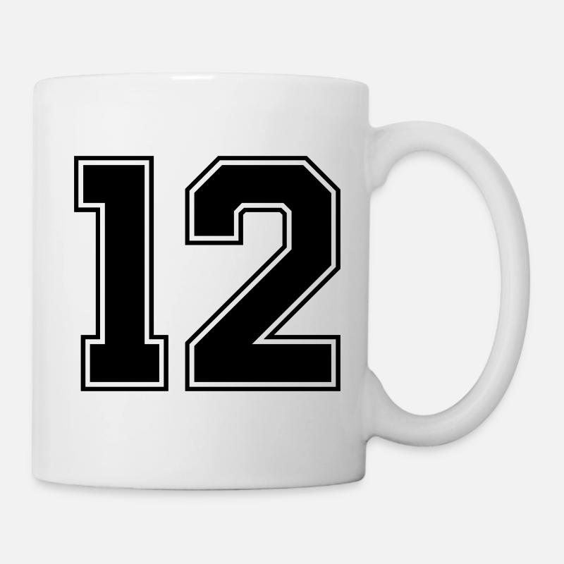 12 Zahl - Tasse - Weiß