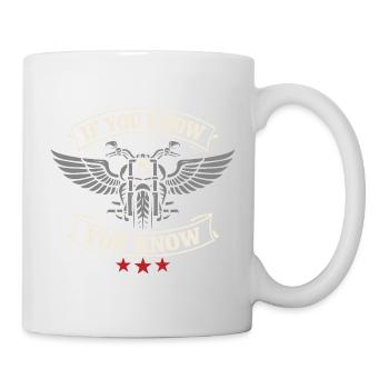 Why we ride motorcycles, - Mug - white - Right