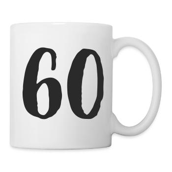 60e anniversaire Numéro Numéro Cadeau - Mug blanc - blanc - Droite