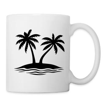Palm Trees Beach Island - Mug - white - Right