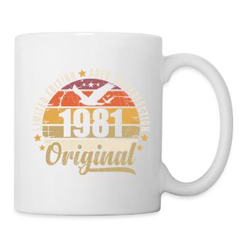 Geburtstagsgeschenk 1981 Original 1981 - Tasse - Weiß - Rechts