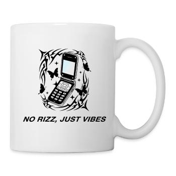 No Rizz Just Vibes Handy - Tasse - Weiß - Rechts