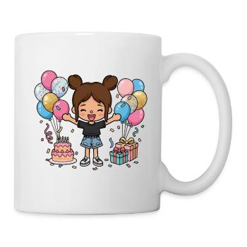 Happy Birthday Girl - Cute Toca game character - Mug - white - Right