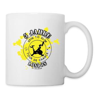 Spin to Slim Jubiläum - für helle Untergründe - Tasse - Weiß - Rechts