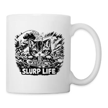 Kawaii Cat Ramen Noodles Anime Cat - Mug - white - Right