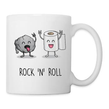 Lustiges Rock 'n' Roll Cartoon Design - Tasse - Weiß - Rechts