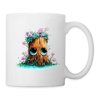 Waldstumpf mit Blütenaugen - Tasse - Weiß - Rechts