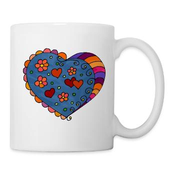 Herz - Tasse - Weiß - Rechts