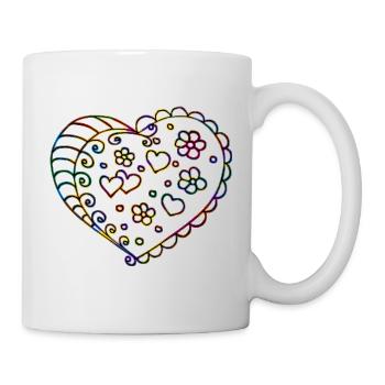 Herz - Tasse - Weiß - Rechts