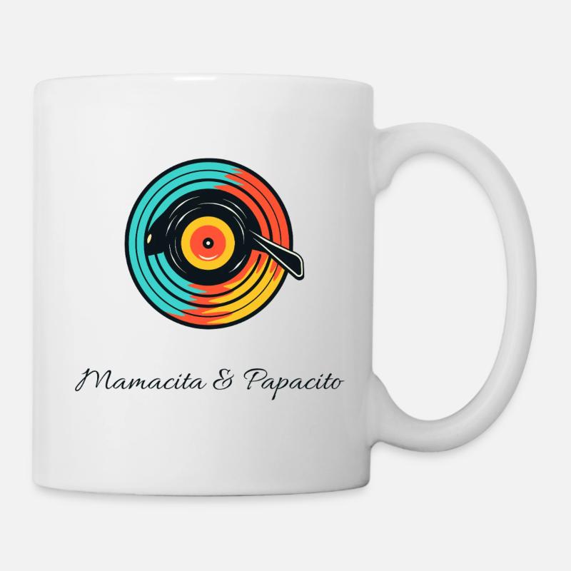 Duo Vibrant de Romance en Vinyle - Mug blanc - blanc