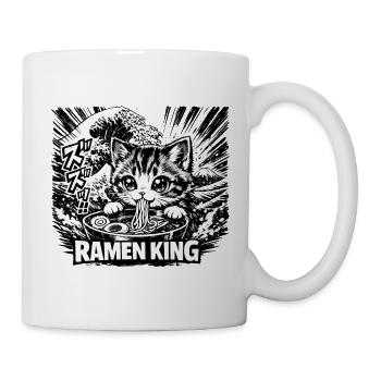 Katzen Ramen Nudel Japaner Anime Manga Kawaii - Tasse - Weiß - Rechts