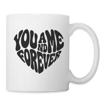 Pour toujours ensemble - Valentine Retro Heart - Mug blanc - blanc - Droite