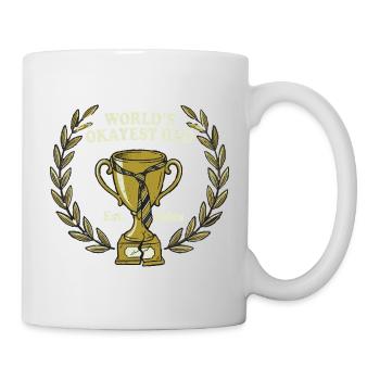 World's Okayest Dad – Funny Father Design - Mug - white - Right