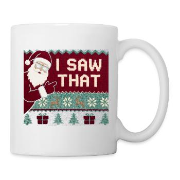 Ich habe diesen lustigen Weihnachtsmann im hässlic - Tasse - Weiß - Rechts
