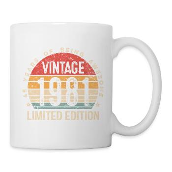 Jahrgang 1981 Limitierte Auflage - Tasse - Weiß - Rechts