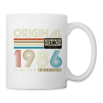 40th Birthday Retro Gift 1986 Vintage - Mug - white - Right