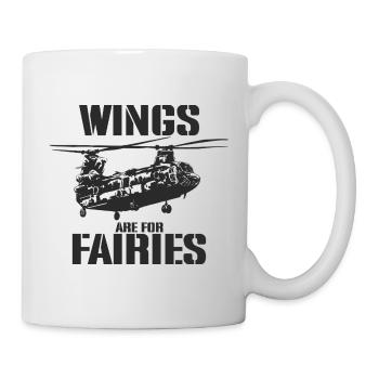 Wings Are for Fairies – Chinook Helicopter Pilot - Mug - white - Right